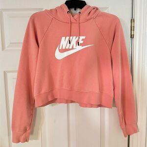 Nike Women’s Sportswear Essential Cropped Coral Hoodie M